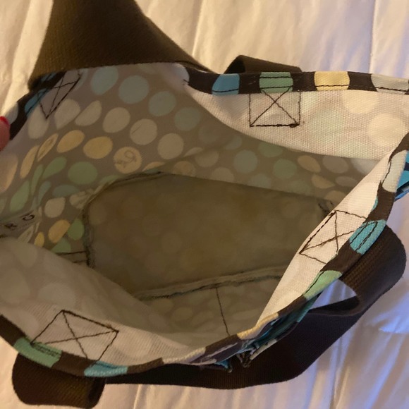 Roxy brown & green Bundle! 2 shorts 1 shirt polka dot bag womens sz 7 - Picture 16 of 16